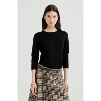 Brunello Cucinelli Cashmere and silk lightweight sweater in Black at Nordstrom, Size Xx-Small