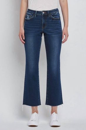 Flying Monkey Quinn High Rise Mini Bootcut Jeans In Sea Of Love