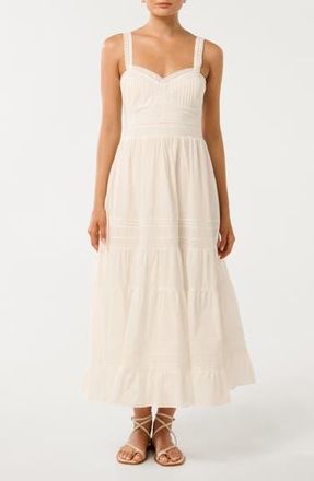 Ever New Brianna Lace Trim Cotton Sundress in Porcelain at Nordstrom Rack, Size 14