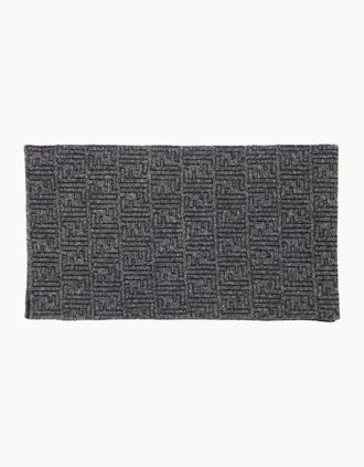 Fendi Mens Fendi Ff Logo Zucca Fil Scarf Black/dark Grey - Black/Grey - Size: OS