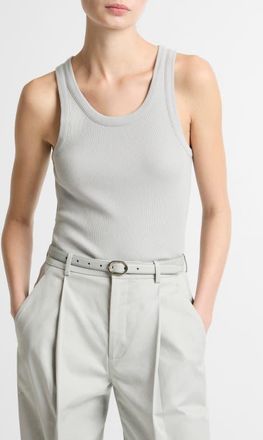 Vince Scoop Neck Rib Tank in Pale Tide at Nordstrom, Size X-Small