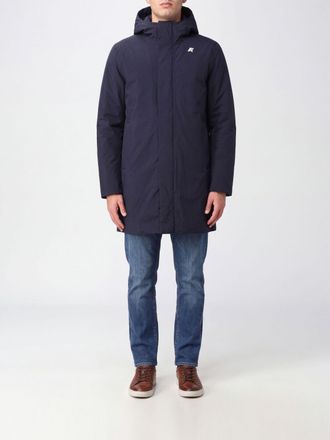 K-Way Parka al ginocchio in tessuto tecnico con cappuccio imbottito