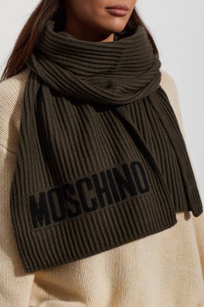 Moschino Scarf With Logo, Unisex, Green