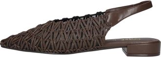 Notre-V D250533218 Pointed Slingback - Dames - Ballerinas - Bruin - 41 EU - Linnen - Schoenen