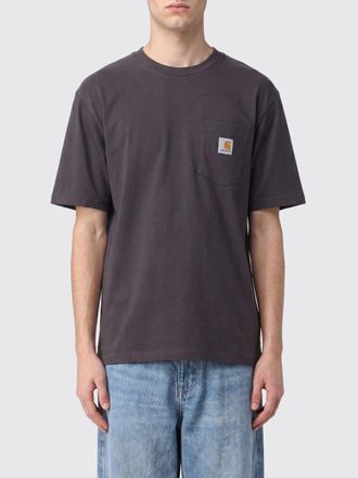Carhartt Work in Progress T-shirt in cotone con tasca a toppa e logo a contrasto