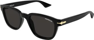 Montblanc Grey Square Mens Sunglasses MB0302S 006 53