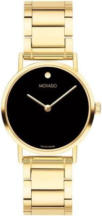 Movado Signature Quartz Black Dial Ladies Watch 0607603
