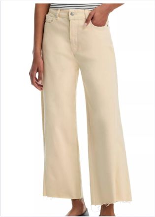 Paige Anessa With Twisted Outseam Jeans In Butter Yellow