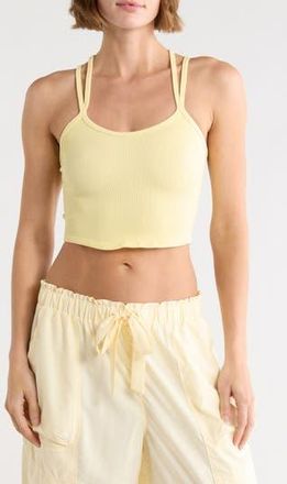 Free People Break a Sweat Free Throw Crop Tank in Canary at Nordstrom Rack, Size X-Small/small