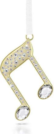 Swarovski Holiday Magic Music Note Crystal Ornament in Gold at Nordstrom