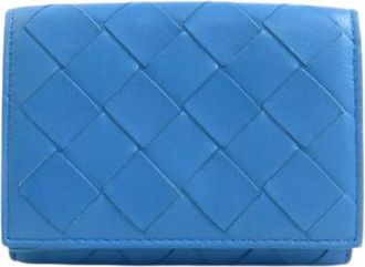 Bottega Veneta Pre-owned Vintage Portemonnee - unisex - Vintage Accessoires - Blauw - ONE Size - Leer - Vintage