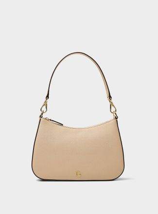 Lauren Ralph Lauren Womens Danni gold logo leather crossbody bag
