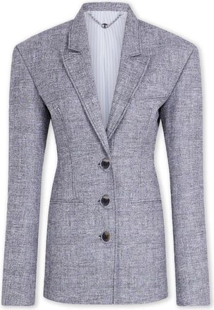 Paco Rabanne Tailored Blazer Jacket - Dames - Jassen - Grijs - Maat: XS Linnen