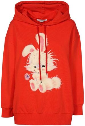Stella McCartney Katoenen hoodie met voorprint - Dames - Hoodies - Rood - XS - Katoen - Hoodies & sweatvesten