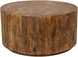 Wanderlust Deco Mesa De Centro De Madera Marr&oacute;n 95x95x48h Cm