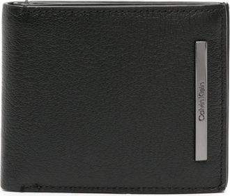 Calvin Klein logo-plaque bi-fold leather wallet - men - Calf Leather - One Size - Black