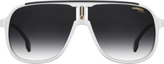 Carrera 62mm Oversize Gradient Square Sunglasses in White Black/Dark Grey Sf at Nordstrom