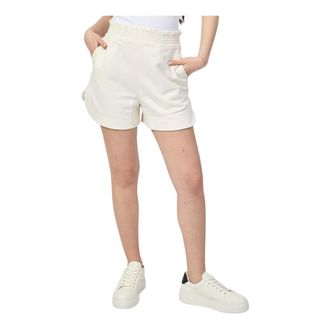 Jijil High-Waisted Beige Shorts - Dames - Bermuda - Beige - XS - Katoen - Korte Broeken