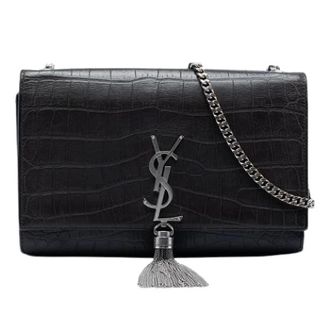 Saint Laurent Pre-owned Cross Body Bags, female, Black, Size: ONE SIZE Pre-owned Kate Crossbody Bag