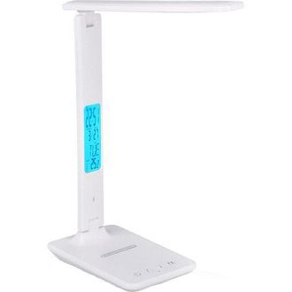 OEM L&aacute;mpara De Escritorio Led, Carga Inal&aacute;mbrica, Abs, 5 Niveles De Brillo, Ajustable, Plegable, 33 X 10 X 17 Cm, Blanca