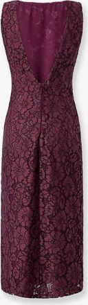 Pinko Womens Lace Dress Purple Cotton