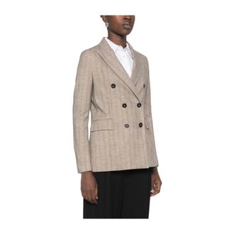 Circolo 1901 Dames, Jassen, Bruin, Maat: XL Leer