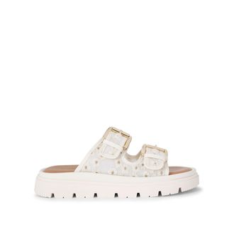 Carvela Womens Pavilion Sandals - White Fabric - Size UK 8