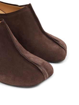 Maison Margiela Suede Block Heel Mule - Brown