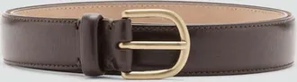Mango Cintura pelle fibbia marrone - Uomo - 100 - MANGO MAN