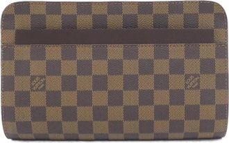 Louis Vuitton Ebene Coated Canvas Clutch Bag (Pre-Owned)