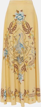 Etro Floral silk maxi skirt