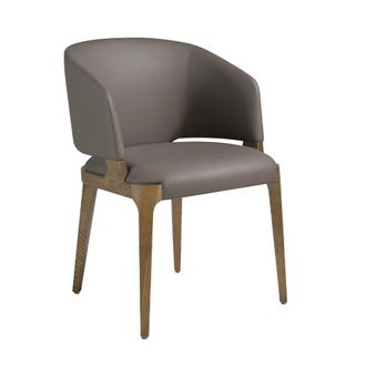 Angel Cerd&aacute; Silla comedor polipiel y estructura fresno color nogal