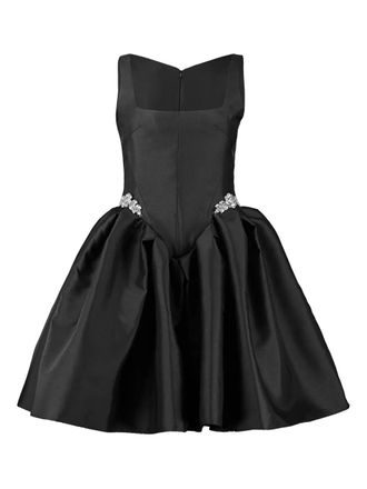 Marques Almeida crystal-embellished mini dress - women - Polyester - 6 - Black