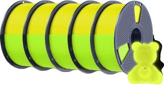 OEM Filamento Para Impresora 3d, Material Petg, Funci&oacute;n Fosforescente, Pla Amarillo Luminoso