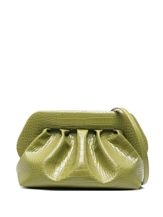 Themoir&egrave; Bios embossed clutch bag - Green