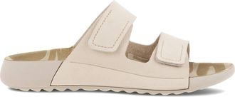 Ecco Womens Cozmo Adjustable Slide Sandal In Limestone