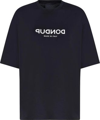 Dondup Girocollo Regular in Jersey Basico - Dames - T-shirts - Zwart - M - Katoen - Tops