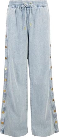 Zimmermann Jeans, Dames, Blauw, L, Denim, Rebellion Denim Snap Pant
