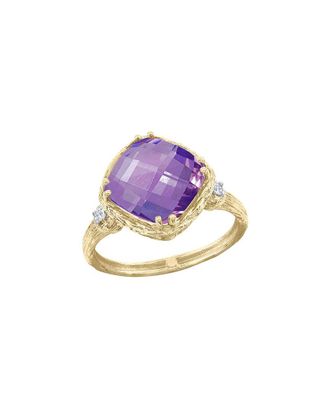 I.Reiss Company 14K 3.55 Ct. Tw. Diamond & Amethyst Cocktail Ring