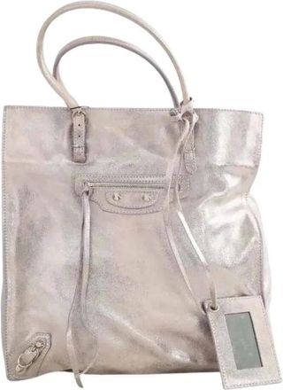 Balenciaga Pre-owned Tote Bags, female, Gray, Size: ONE SIZE Pre-owned Papier Tote Bag