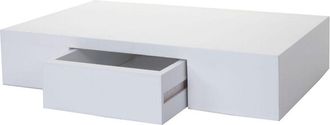 Hhg Hhg - Estante De Pared Oise, Estante Colgante Con Caj&oacute;n, 40cm, Blanco