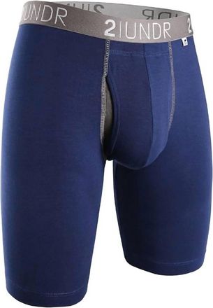 2UNDR Swing Shift 9 Long Leg Boxer Brief In Navy/grey