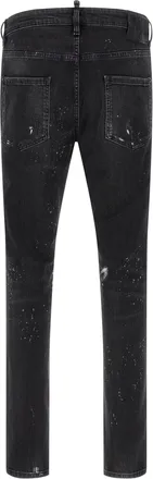 Dsquared2 Splatter Paint Distressed Jeans - Black