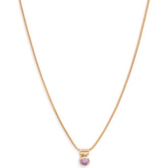 Set & Stones Ellie Birthstone Pendant Necklace in Gold/june at Nordstrom