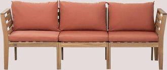 Sklum Sklum - Sof&aacute; Modular De Jard&iacute;n De 3 Piezas Con Reposabrazos En Madera De Acacia Filips