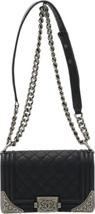 Chanel Pre-owned Leren Schoudertas - Dames - Vintage Schoudertas - Zwart - ONE Size - Leer - Vintage