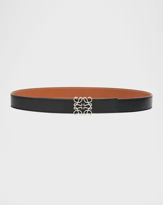 Loewe Anagram Reversible Leather Belt