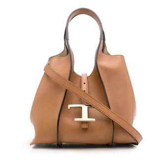 Tod's Tassen, Dames, Bruin, ONE Size, Leer, Stijlvolle Leren Tas