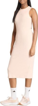 adidas Originals All SZN Rib Midi Tank Dress in Blush Pink// at Nordstrom, Size Xx-Large