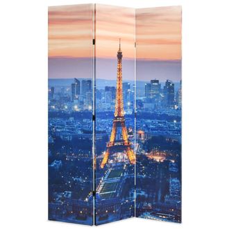 vidaXL Biombo Divisor Plegable 120x170 Cm Par&iacute;s De Noche Vidaxl